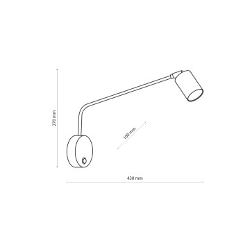 TK Lighting Logan fehér falikar (TK-4744) GU10 1 izzós IP20