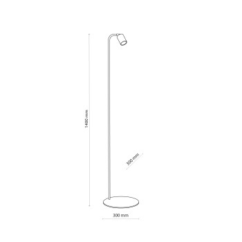 TK Lighting Logan fekete állólámpa (TK-5489) GU10 1 izzós IP20