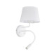 TK Lighting Maja fehér falikar (TK-10080) E27+G9 2 izzós IP20