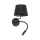 TK Lighting Maja fekete falikar (TK-10203) E27+G9 2 izzós IP20