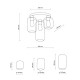 TK Lighting Marco átlátszó-színes mennyezeti lámpa (TK-3318) E27 3 izzós IP20
