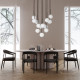 TK Lighting Martin fehér-fekete függesztett lámpa (TK-10079) G9 13 izzós IP20