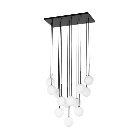 TK Lighting Martin fehér-fekete függesztett lámpa (TK-10079) G9 13 izzós IP20