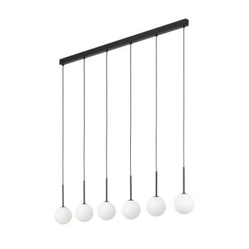 TK Lighting Martin fehér-fekete függesztett lámpa (TK-4504) G9 6 izzós IP20