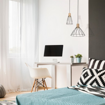 TK Lighting Modesto fekete-barna függesztett lámpa (TK-10155) GU10 1 izzós IP20