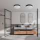 TK Lighting Pori fekete-fehér mennyezeti lámpa (TK-862) E27 2 izzós IP44