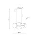 TK Lighting Pulse fehér-barna függesztett lámpa (TK-10005) E27 3 izzós IP20