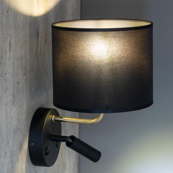 TK Lighting Richi fekete-arany falikar (TK-4234) E27+G9 2 izzós IP20