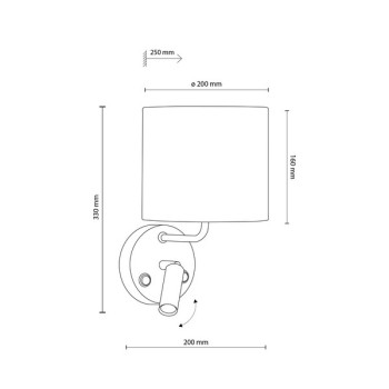 TK Lighting Richi fehér-ezüst falikar (TK-4236) E27+G9 2 izzós IP20