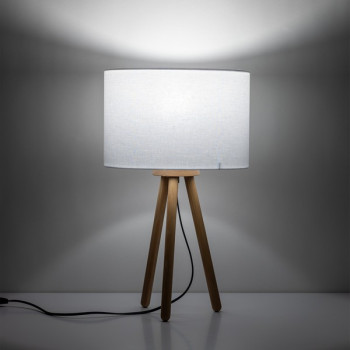TK Lighting Tokyo fehér-barna asztali lámpa (TK-5290) E27 1 izzós IP20