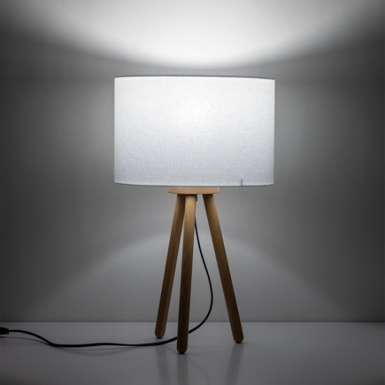 TK Lighting Tokyo fehér-barna asztali lámpa (TK-5290) E27 1 izzós IP20