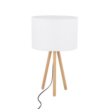 TK Lighting Tokyo fehér-barna asztali lámpa (TK-5290) E27 1 izzós IP20