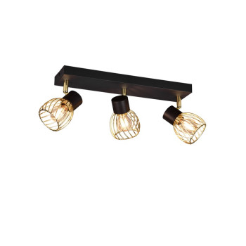 Trio Ardon fekete-arany mennyezeti spotlámpa (TRI-R81383080) E14 3 izzós IP20