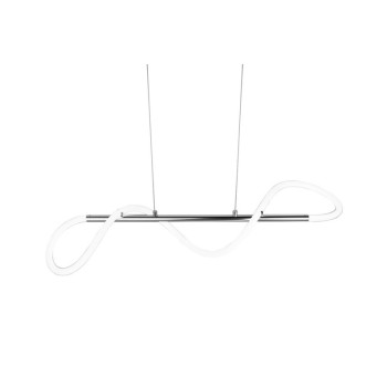 Trio Argos króm-fehér LED függesztett lámpa (TRI-R32361106) LED 1 izzós IP20