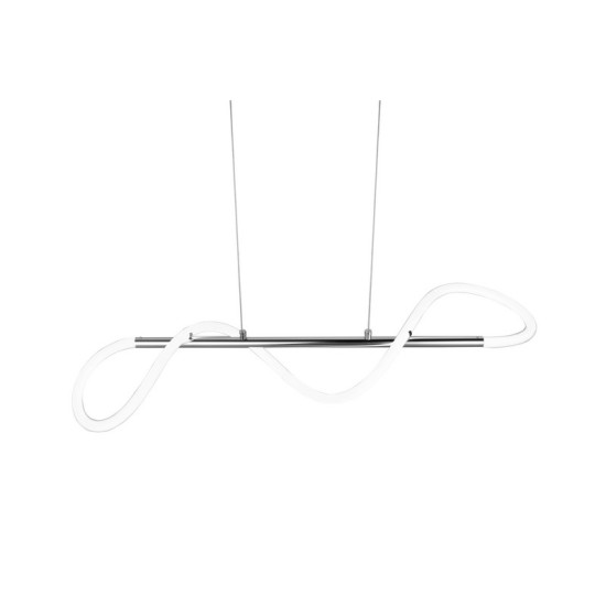 Trio Argos króm-fehér LED függesztett lámpa (TRI-R32361106) LED 1 izzós IP20