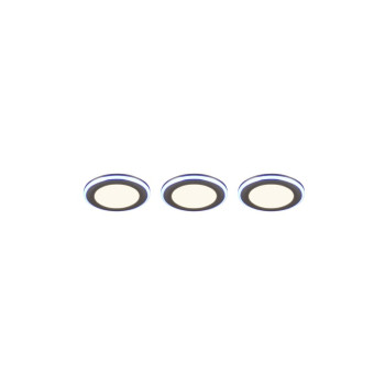 Trio Argus króm-fehér LED beépíthető lámpa szett (TRI-653610306) LED 2 izzós IP20