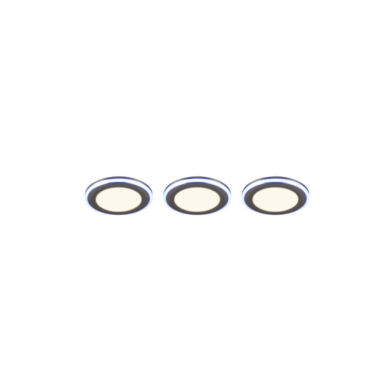 Trio Argus króm-fehér LED beépíthető lámpa szett (TRI-653610306) LED 2 izzós IP20