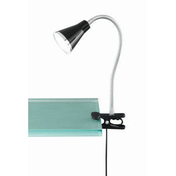 Trio Arras króm-fekete LED csiptetős lámpa (TRI-R22711102) LED 1 izzós IP20
