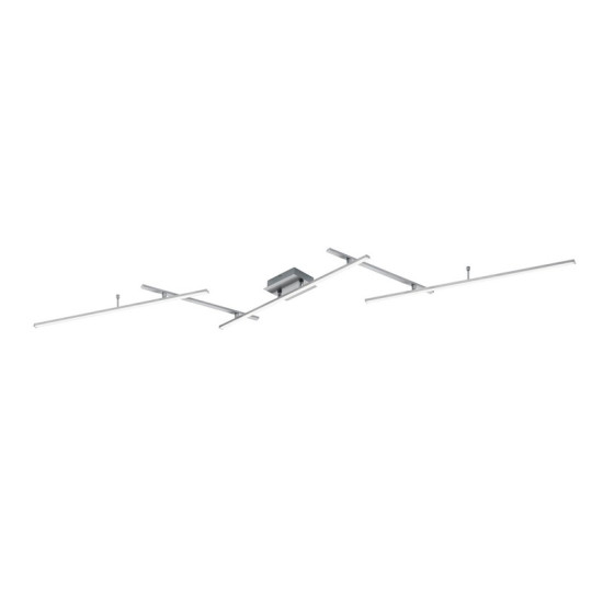 Trio Arvin matt nikkel LED mennyezeti lámpa (TRI-628410507) LED 1 izzós IP20