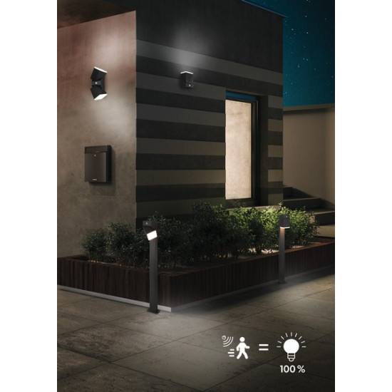 Trio Avon anracit-fehér LED kültéri falikar (TRI-270669142) LED 1 izzós IP54