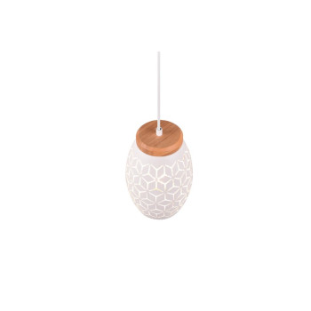 Trio Bidar fehér-natúr függesztett lámpa (TRI-R31571031) E27 1 izzós IP20