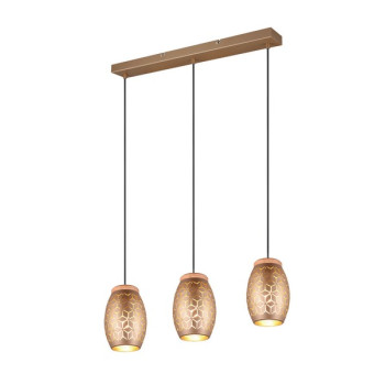 Trio Bidar barna-natúr függesztett lámpa (TRI-R31573065) E27 3 izzós IP20