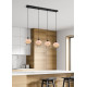 Trio Borka fekete-natúr függesztett lámpa (TRI-R31264036) E27 4 izzós IP20