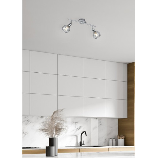 Trio Brest króm-füstszínű mennyezeti spotlámpa (TRI-R80592006) E14 2 izzós IP20
