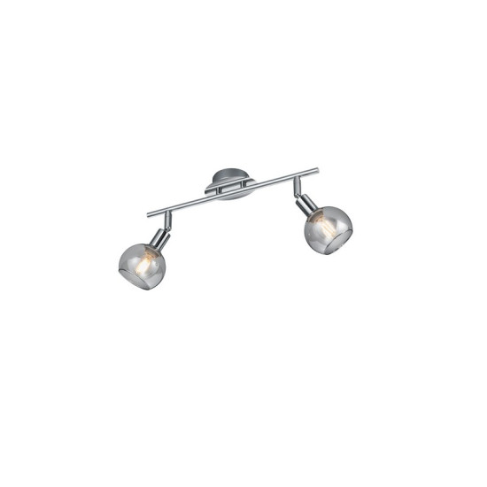 Trio Brest króm-füstszínű mennyezeti spotlámpa (TRI-R80592006) E14 2 izzós IP20