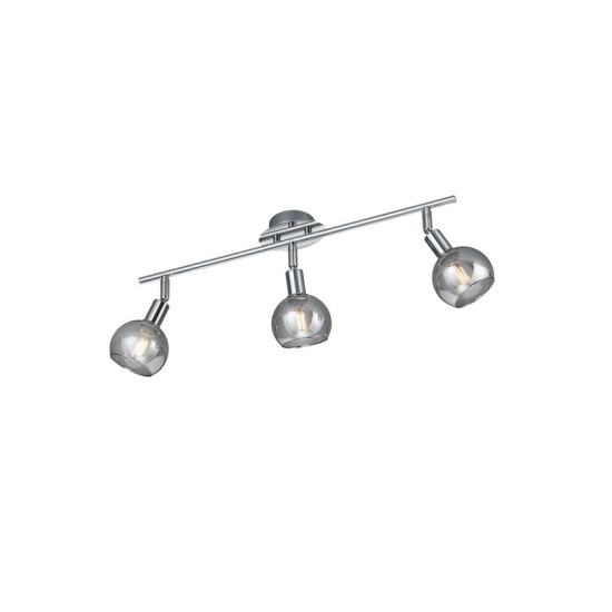 Trio Brest króm-füstszínű mennyezeti spotlámpa (TRI-R80593006) E14 3 izzós IP20