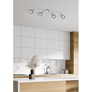 Trio Brest króm-füstszínű mennyezeti spotlámpa (TRI-R80594006) E14 4 izzós IP20