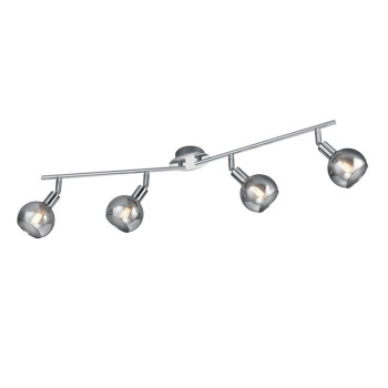 Trio Brest króm-füstszínű mennyezeti spotlámpa (TRI-R80594006) E14 4 izzós IP20