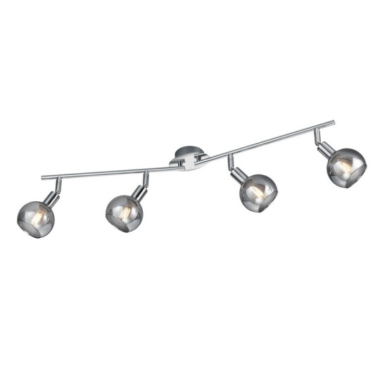 Trio Brest króm-füstszínű mennyezeti spotlámpa (TRI-R80594006) E14 4 izzós IP20