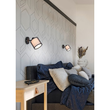 Trio Burton fekete-fehér fali/mennyezeti spotlámpa (TRI-811400132) E14 1 izzós IP20