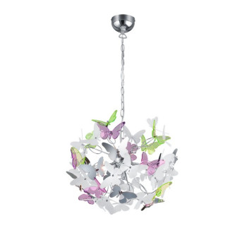 Trio Butterfly színes-fehér gyerek függesztett lámpa (TRI-R30214017) G9 4 izzós IP20