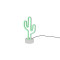 Trio Cactus fehér gyerek LED asztali lámpa (TRI-R55220101) LED 1 izzós IP20