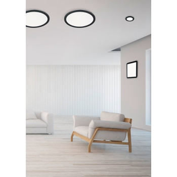 Trio Camillus fekete fürdőszobai LED mennyezeti lámpa (TRI-R62921032) LED 1 izzós IP44