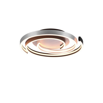 Trio Caya csiszolt alumínium-fekete LED mennyezeti lámpa (TRI-641910205) LED 1 izzós IP20