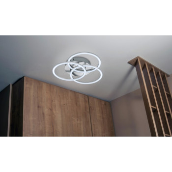 Trio Circle matt nikkel LED mennyezeti lámpa (TRI-R62823107) LED 1 izzós IP20