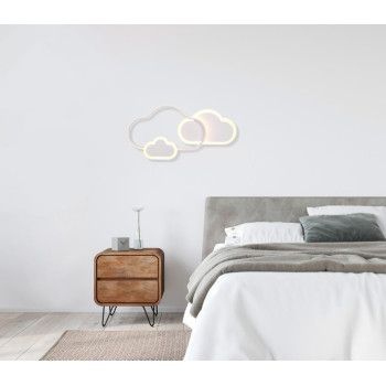 Trio Cloudy fehér LED mennyezeti/fali lámpa (TRI-R62263131) LED 1 izzós IP20