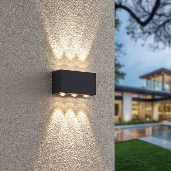 Trio Clyde antracit LED kültéri falikar (TRI-240760142) LED 2 izzós IP54