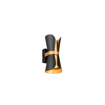 Trio Coat fekete-arany falikar (TRI-218600280) GU10 2 izzós IP20