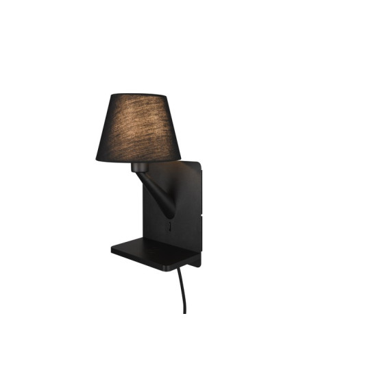 Trio Comfort fekete falikar (TRI-262670132) E14 1 izzós IP20