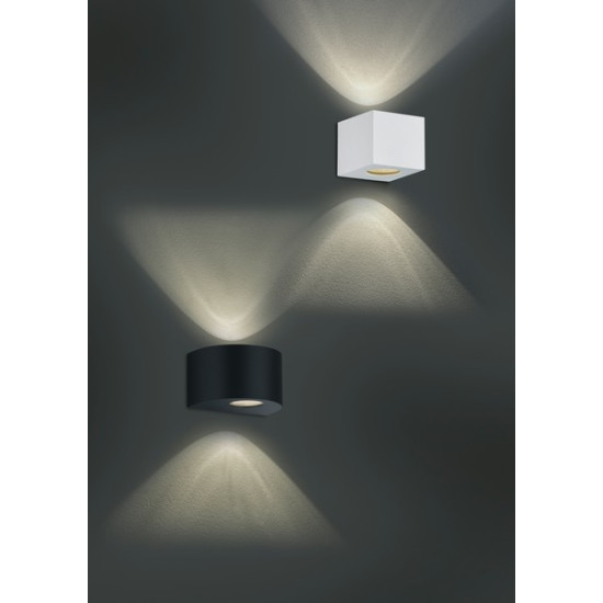 Trio Cordoba fekete LED kültéri falikar (TRI-R28222632) LED 2 izzós IP44