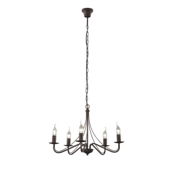 Trio Country rozsdabarna csillár (TRI-R1198-24) E14 5 izzós IP20