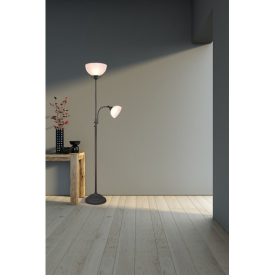 Trio Country rozsdabarna állólámpa (TRI-R46322024) E27+E14 2 izzós IP20