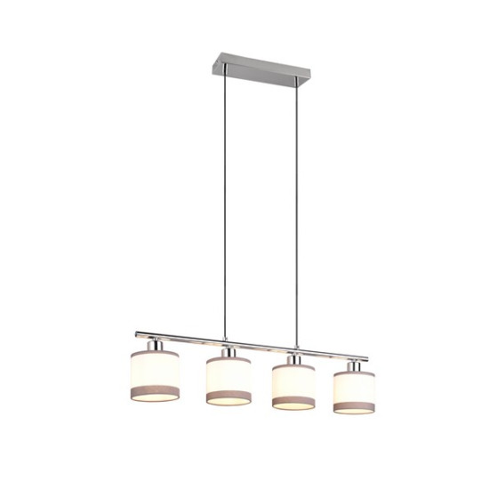 Trio Davos króm-fehér függesztett lámpa (TRI-R31554006) E14 4 izzós IP20