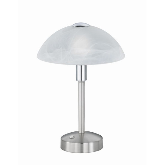 Trio Donna matt nikkel-fehér LED asztali lámpa (TRI-525790107) LED 1 izzós IP20