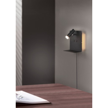Trio Element fekete LED fali lámpa (TRI-222570232) LED 1 izzós IP20