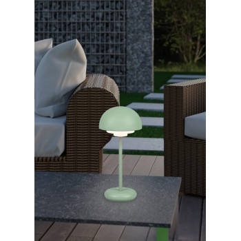 Trio Elliot pisztácia LED kültéri asztali lámpa (TRI-R52306149) LED 1 izzós IP44